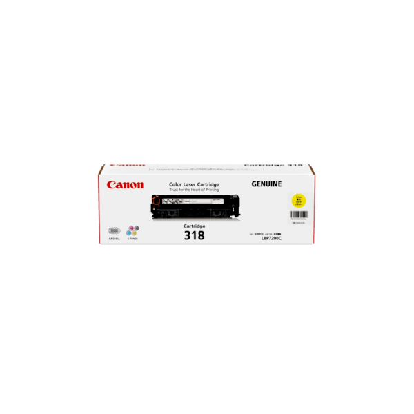 Genuine Canon 318 Yellow Toner Cartridge