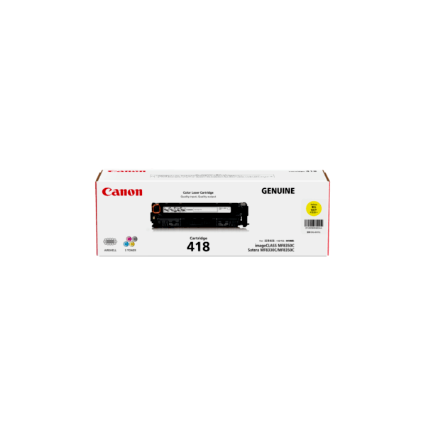 Genuine Canon 418 Yellow Toner Cartridge