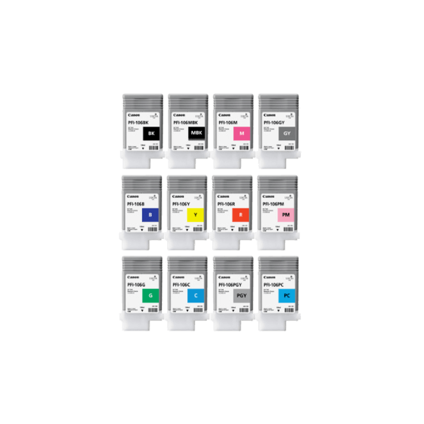 Genuine Canon PFI-106 12 Cartridge Value Pack 130ml