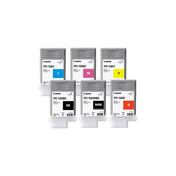 Genuine Canon PFI-106 6 Cartridge Value Pack 130ml