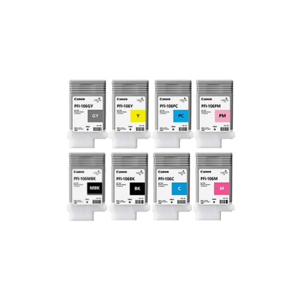 Genuine Canon PFI-106 8 Cartridge Value Pack 130ml