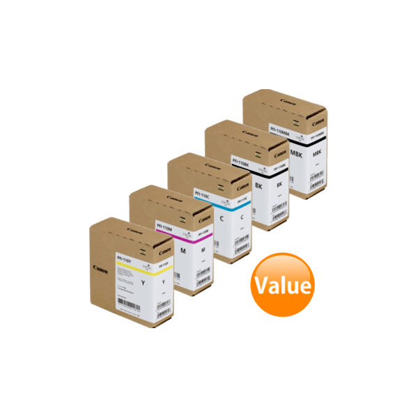 Genuine Canon PFI-110 Ink Cartridge Value Pack 160ml