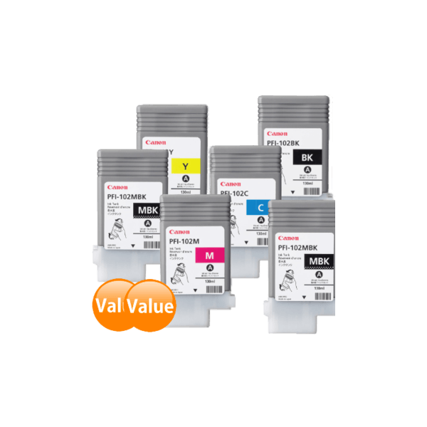 Genuine Canon PFI-102 Ink Cartridge PLUS Value Pack