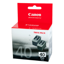 Genuine Canon PG-40 FINE Black Ink Cartridge TWIN PACK