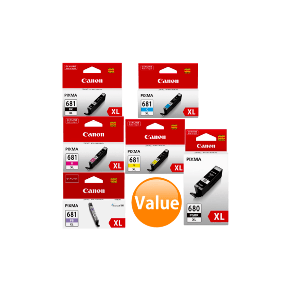 Genuine Canon PGI-680XL CLI681XL Ink Value Pack High Yield (inc Photo Blue)