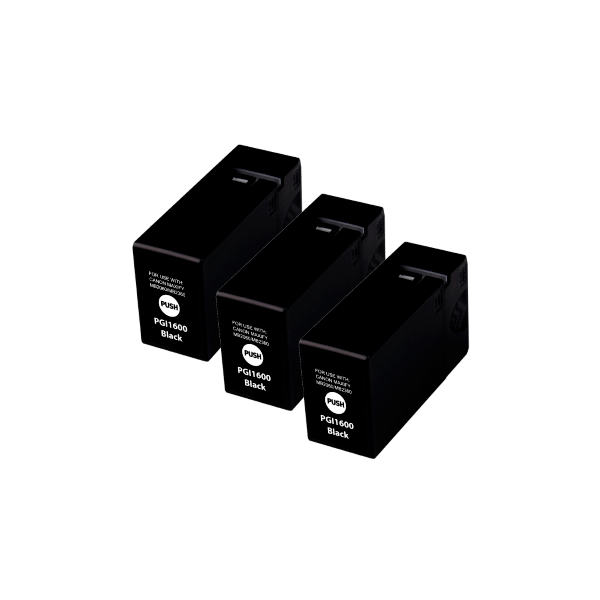 Compatible Canon PGI-1600XLBK Black Ink High Yield 3 PACK