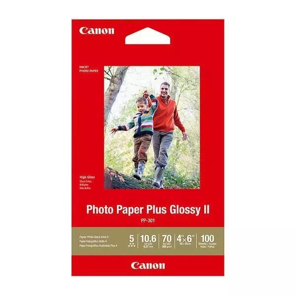 Canon Photo Paper Plus Glossy II PP-301 4X6 100 Sheets