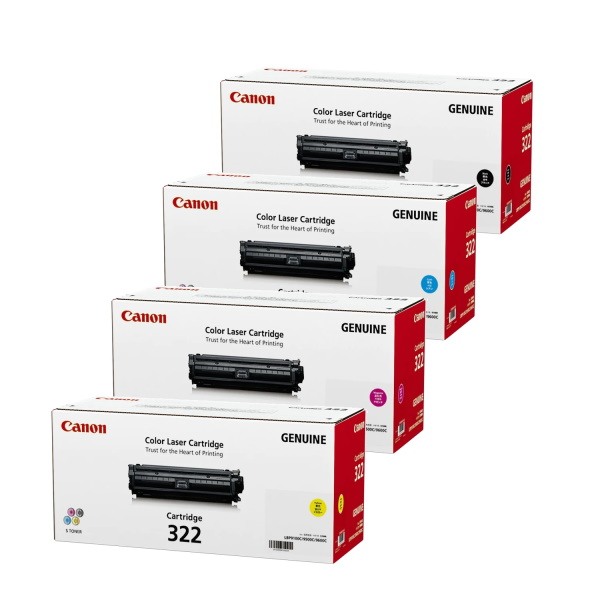 Genuine Canon 322 Toner Cartridge Value Pack