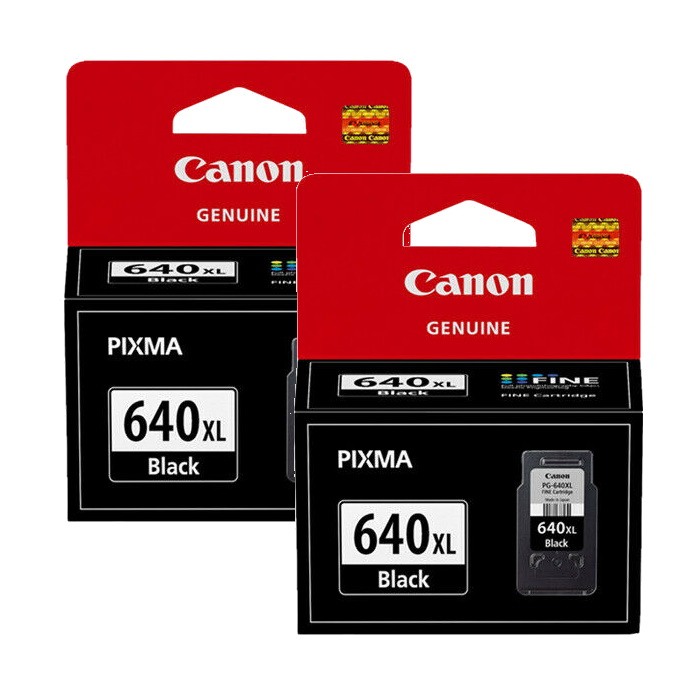 Genuine Canon PG-640XL Black Ink Cartridge Twin Pack