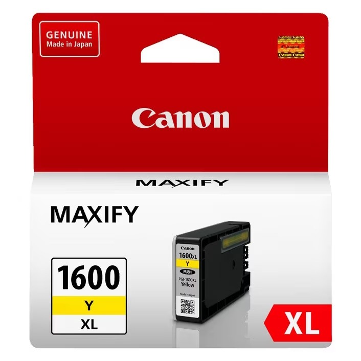 Genuine Canon PGI-1600XLY Yellow Ink Cartridge High Yield