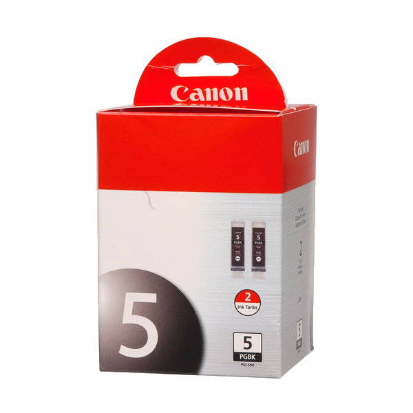 Genuine Canon PGI-5 Black Ink Cartridge TWIN PACK