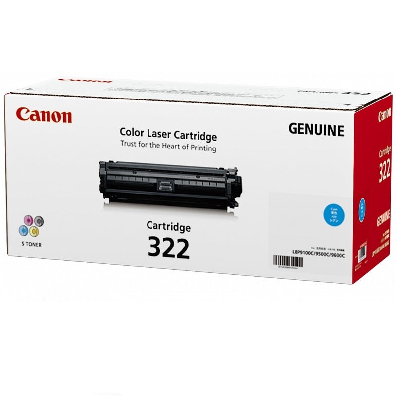 Genuine Canon 322 Cyan Toner Cartridge