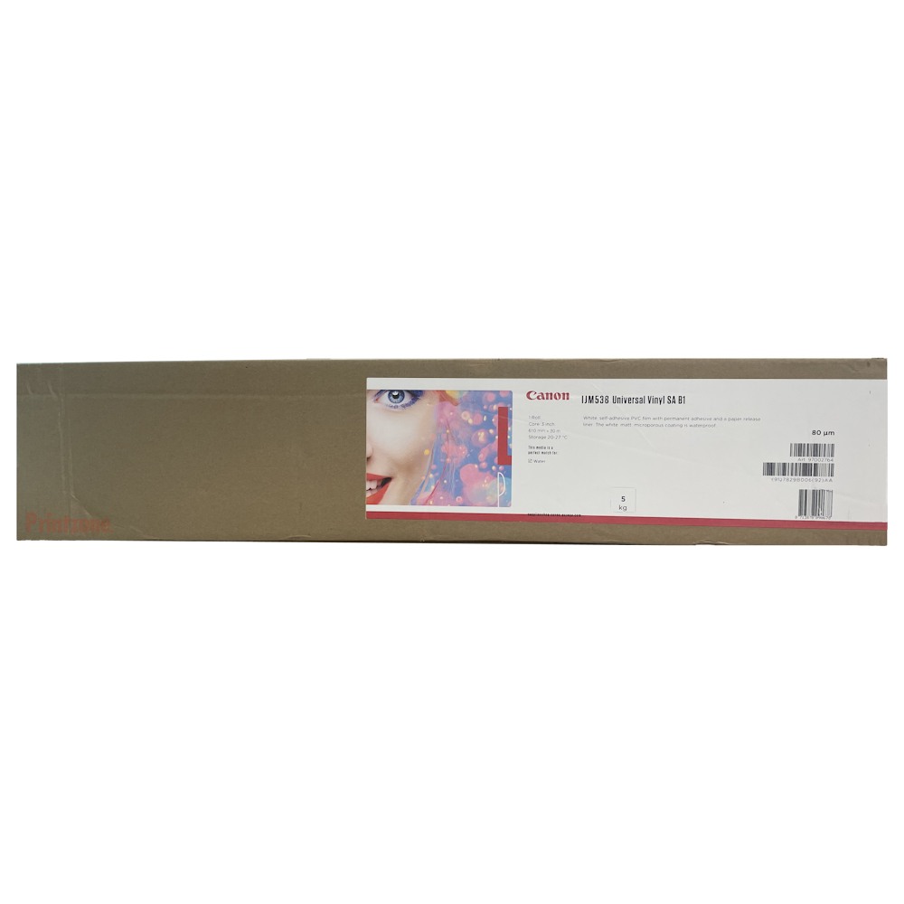 Canon Self Adhesive Matt Vinyl White 80µm A1 610mm x 20m (box of 1 roll) for 24in printers 97002764