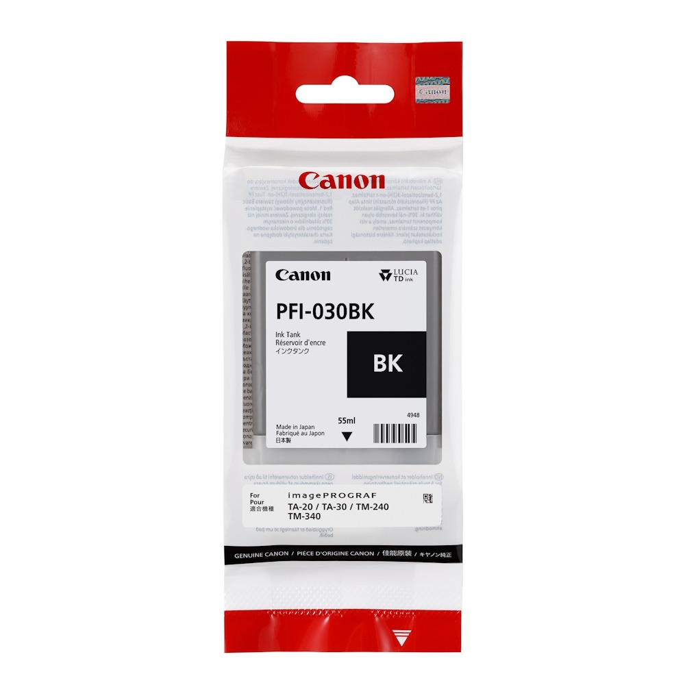 Genuine Canon PFI-030BK Black Ink Cartridge