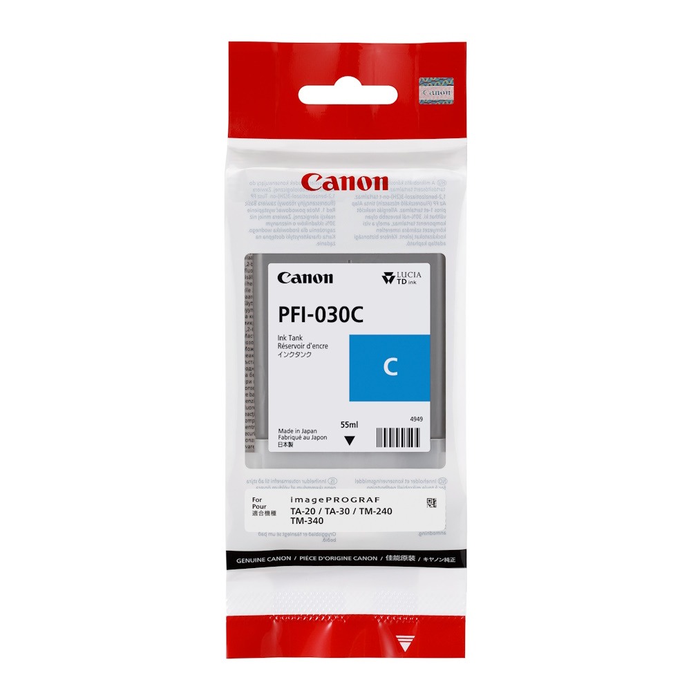 Genuine Canon PFI-030C Cyan Ink Cartridge