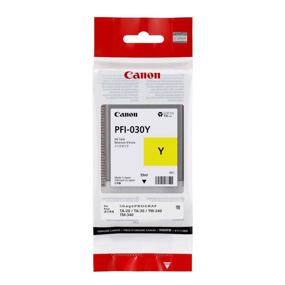 Genuine Canon PFI-030Y Yellow Ink Cartridge