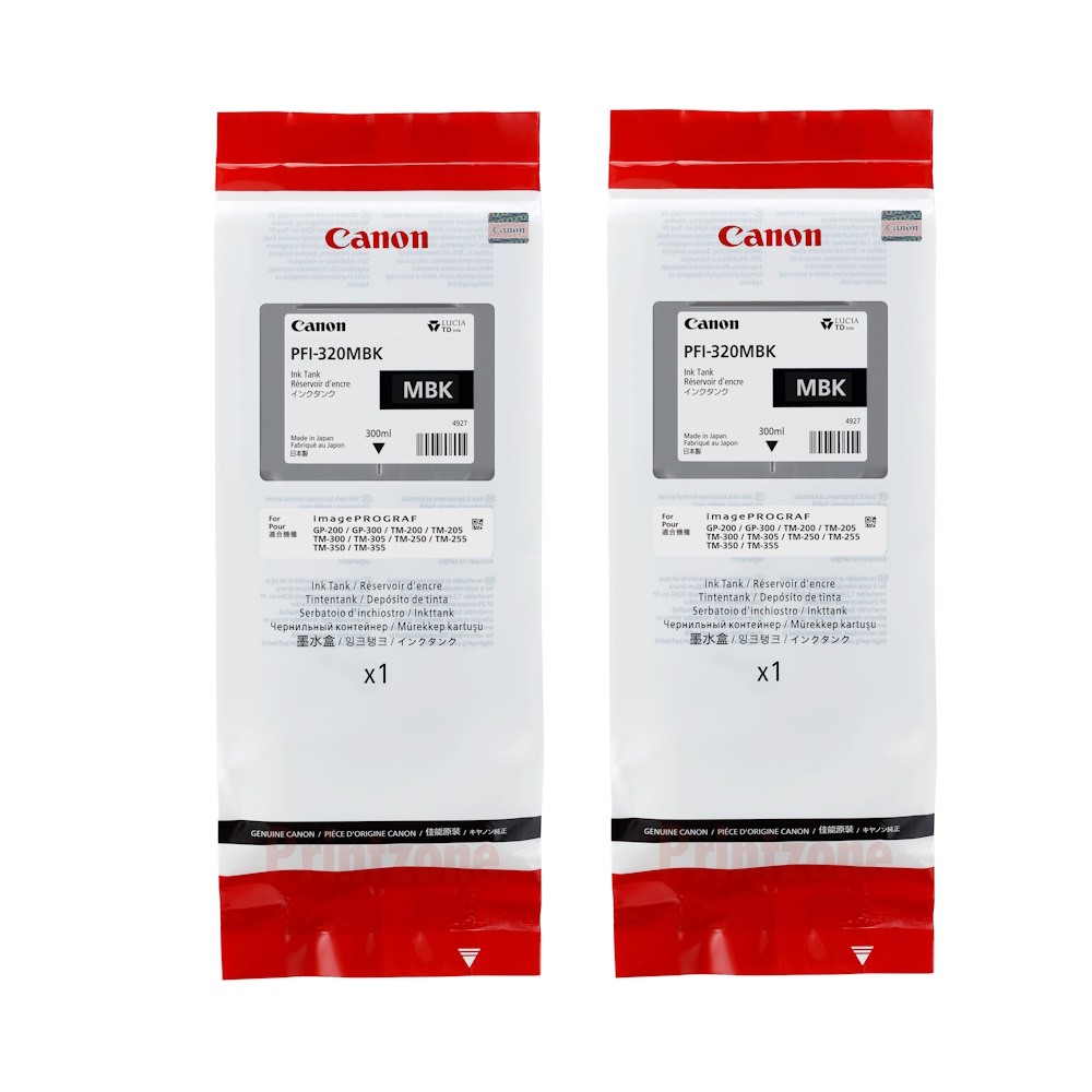 Genuine Canon PFI-320MBK Matte Black Ink 2 PACK