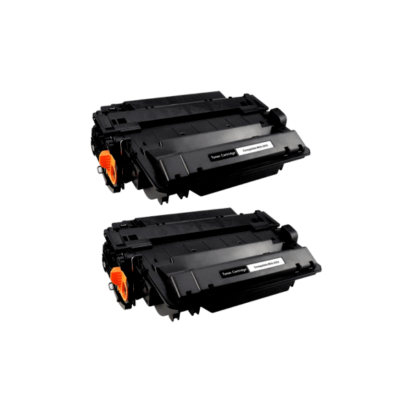 Compatible HP 55X Toner Cartridge CE255X 2 PACK