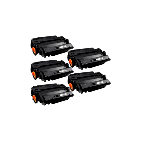 Compatible HP 55X Toner Cartridge CE255X 5 PACK