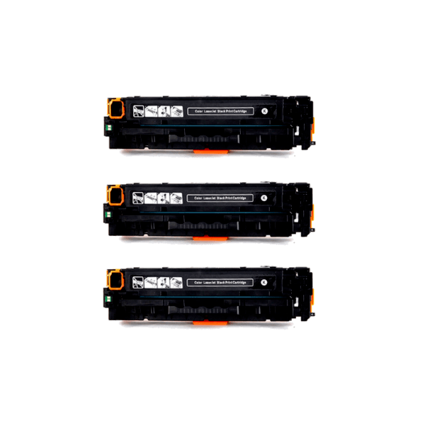 Compatible HP 410X Black Toner Cartridge High Yield CF410X 3 PACK