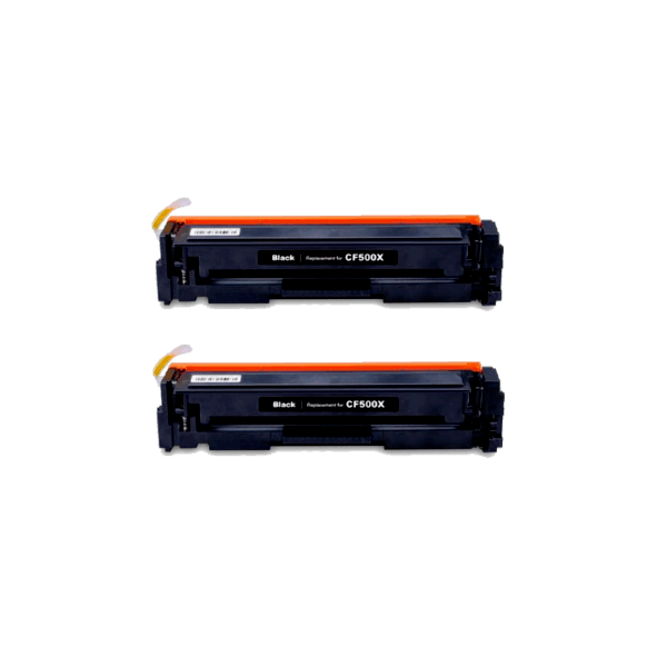 Compatible HP 202X Black Toner High Yield CF500X 2 PACK