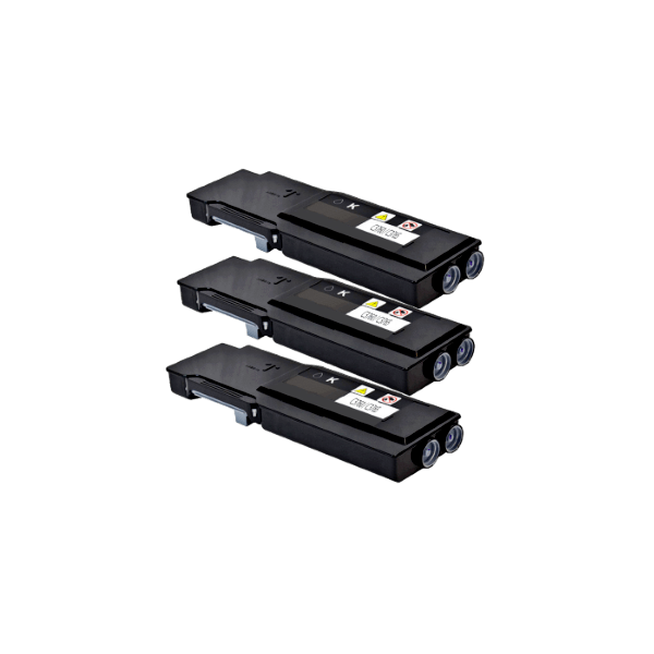 Compatible Dell C3760dn C3765dnf Black Toner High Yield 3 PACK