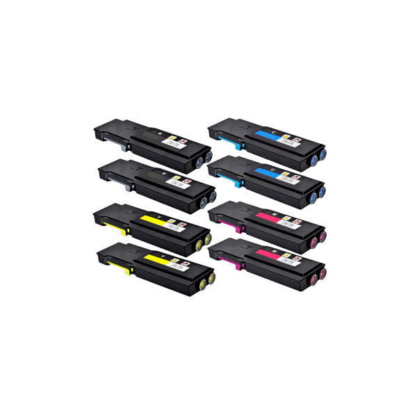 Compatible Dell C3760dn C3765dnf Toner Double Value Pack High Yield