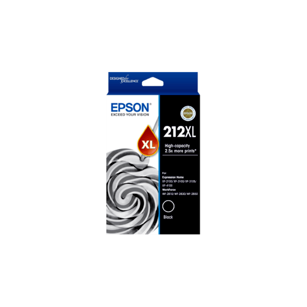 Genuine Epson 212XL High Yield Black Ink