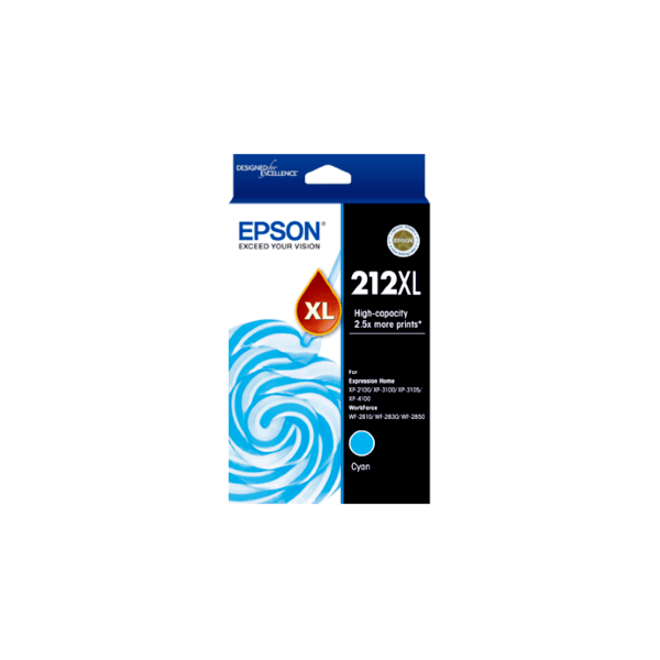 Genuine Epson 212XL High Yield Cyan Ink