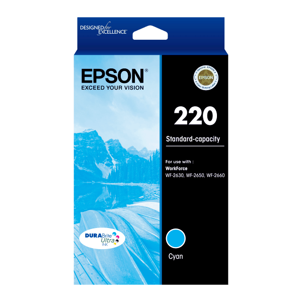 Genuine Epson 220 Cyan Ink