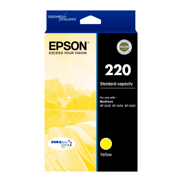 Genuine Epson 220 Yellow Ink