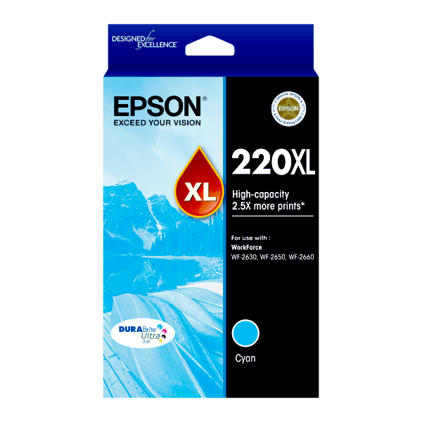 Genuine Epson 220XL Cyan Ink