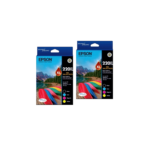 Genuine Epson 220XL Ink Double Value Pack