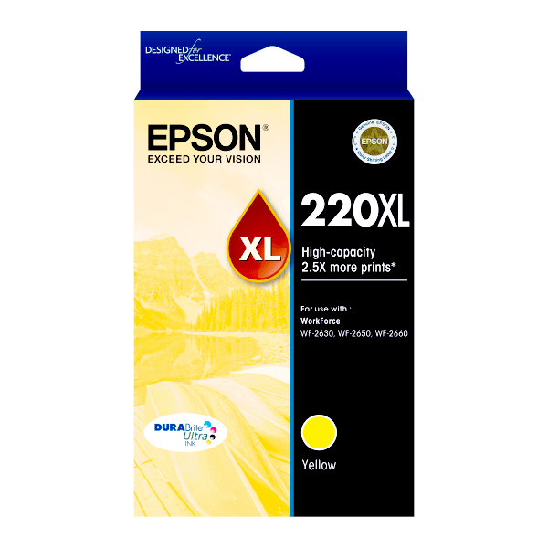 Genuine Epson 220XL Yellow Ink