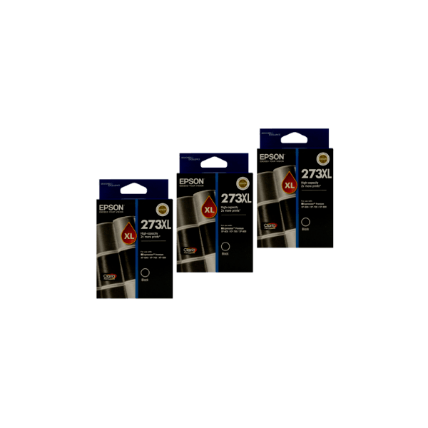 Genuine Epson 273XL Black Ink High Yield 3 PACK