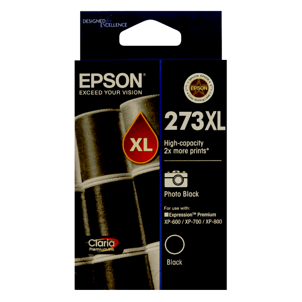 Genuine Epson 273XL Photo Black Ink High Yield