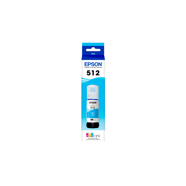 Genuine Epson T512 EcoTank Cyan Ink Bottle