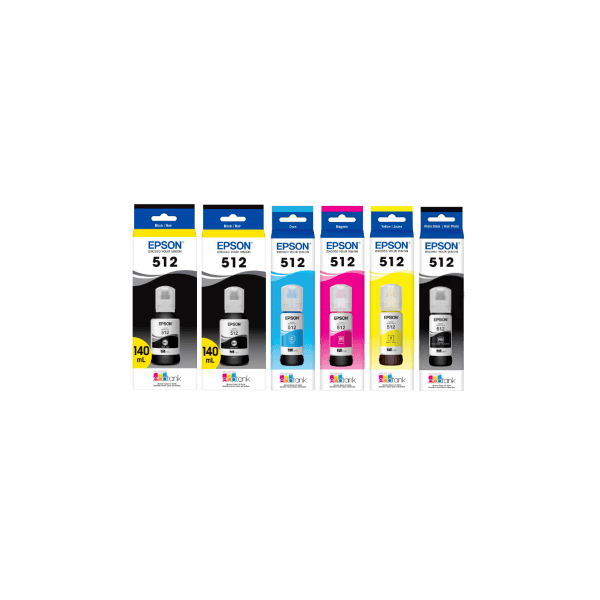 Genuine Epson T512 EcoTank Ink Bottle Value Pack PLUS EXTRA BLACK