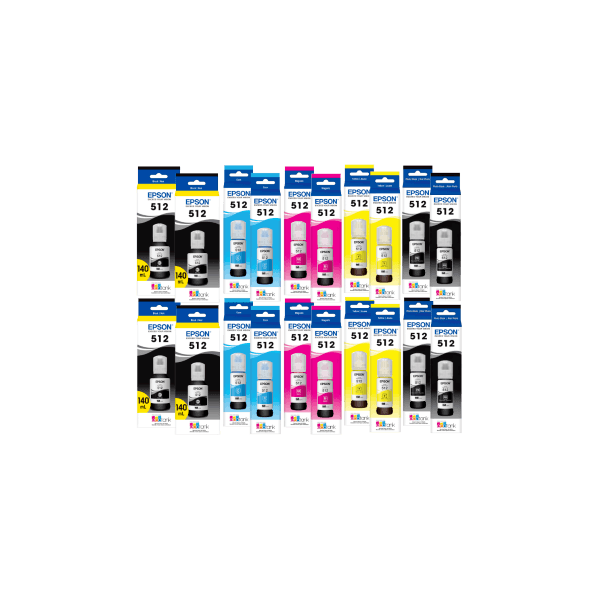 Genuine Epson T512 EcoTank Ink Bottle Quadruple Value Pack