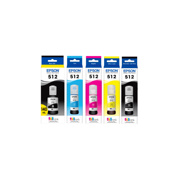 Genuine Epson T512 EcoTank Ink Bottle Value Pack