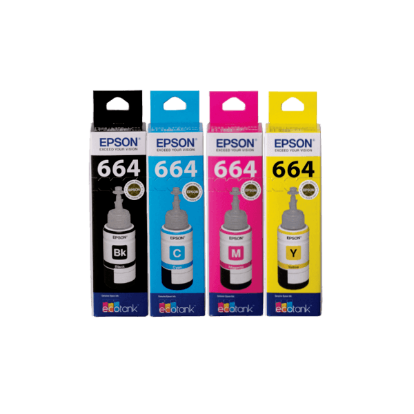 Genuine Epson EcoTank T664 Ink Bottle Value Pack