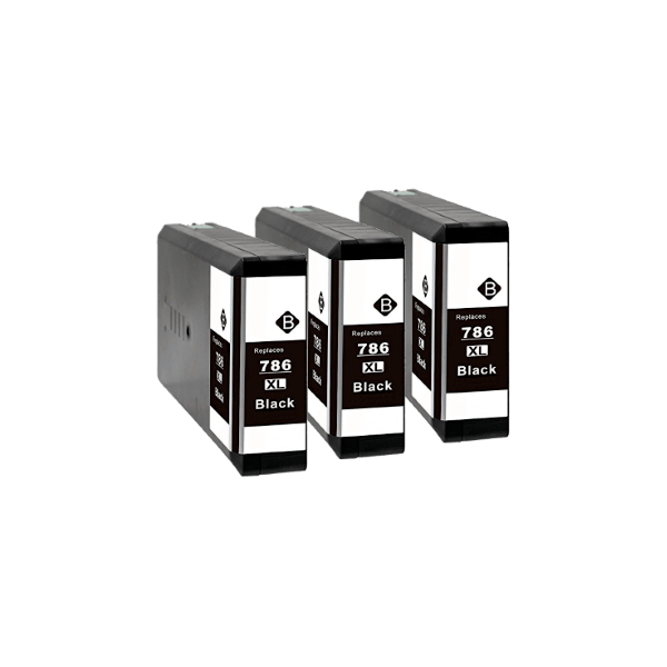 Compatible Epson 786XL Black Ink High Yield 3 PACK