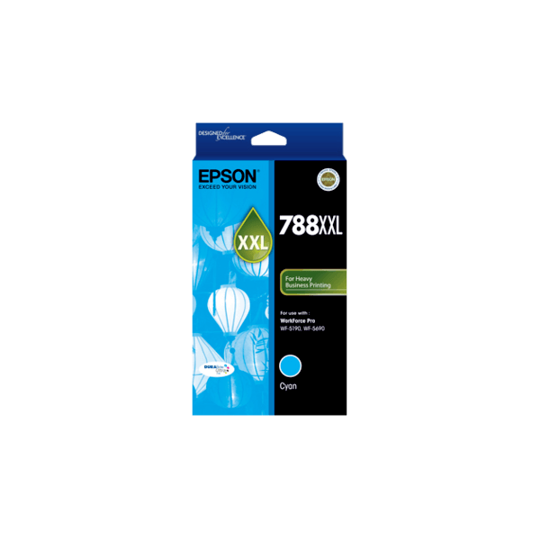 Genuine Epson 788XXL Cyan Ink Cartridge