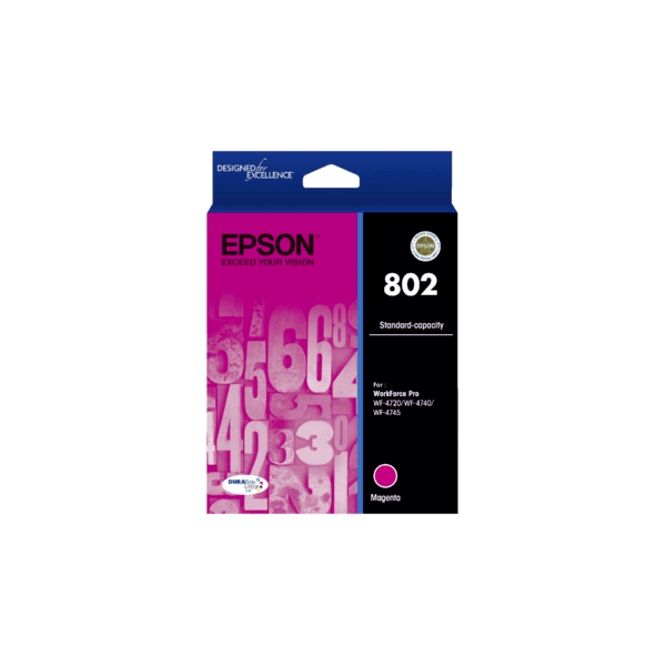 Genuine Epson 802 Magenta Ink Cartridge