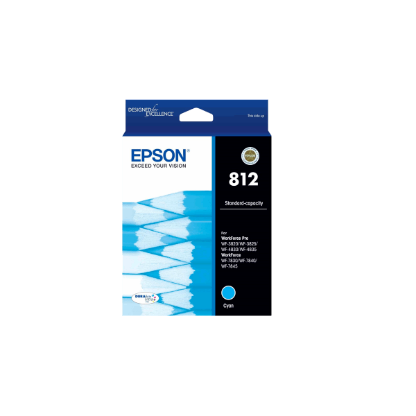 Genuine Epson 812 Cyan Ink Cartridge