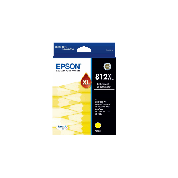 Genuine Epson 812XL Yellow Ink Cartridge High Yield