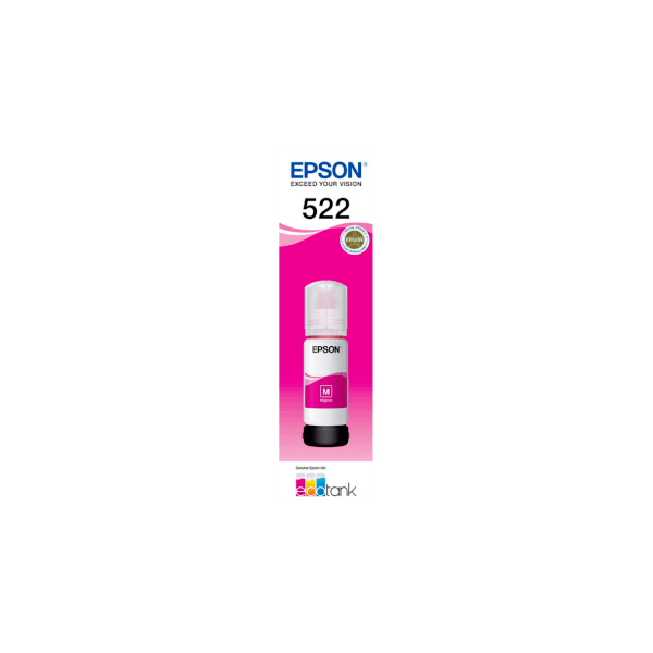 Genuine Epson T522 EcoTank Magenta Ink Bottle