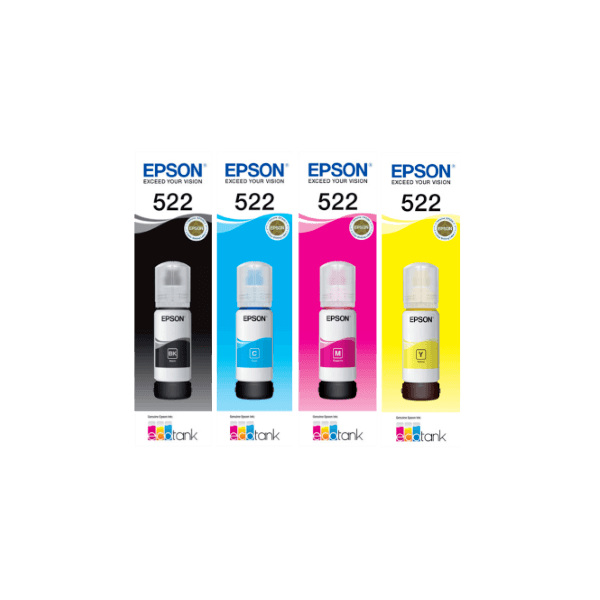 Genuine Epson T522 EcoTank Ink Bottle Value Pack