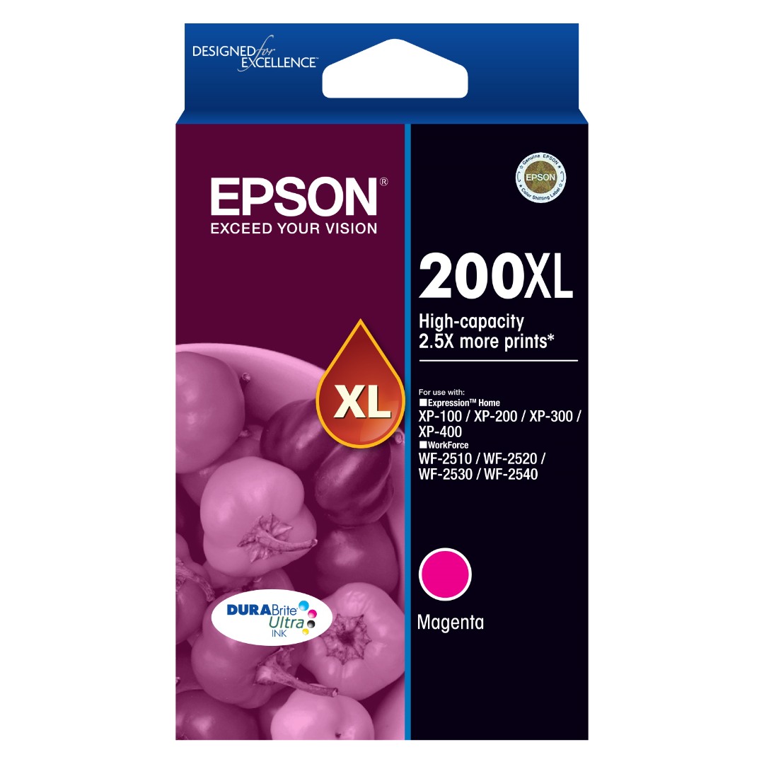 Genuine Epson 200XL Magenta Ink Cartridge High Yield