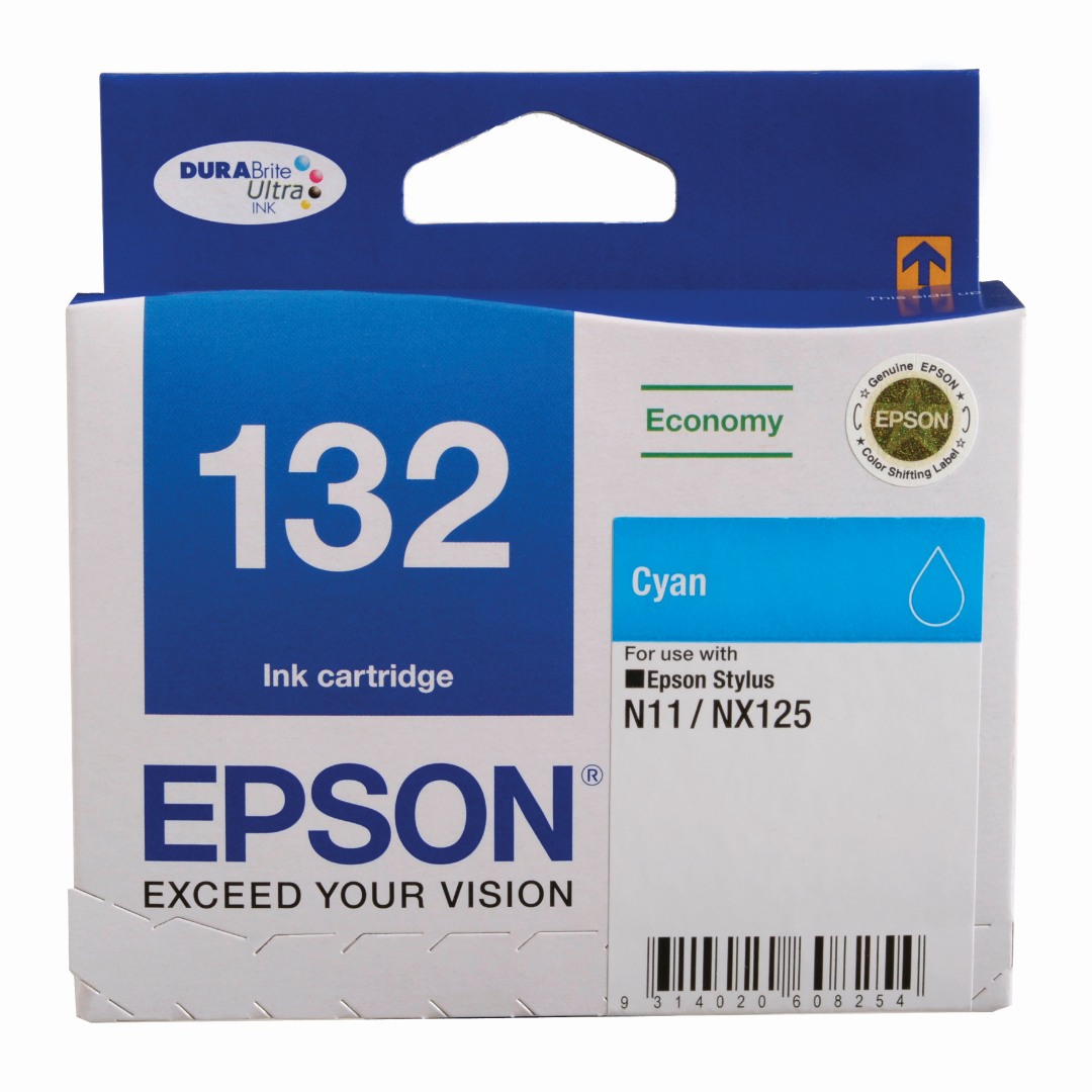 Genuine Epson 132 Cyan Ink Cartridge